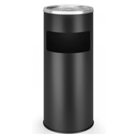 Jago 93427 Odpadkový koš s popelníkem, 17 l, černý