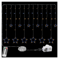 VOLTRONIC® 67296 Vánoční závěs - 12 hvězd, 150 LED, teple/studeně bílý