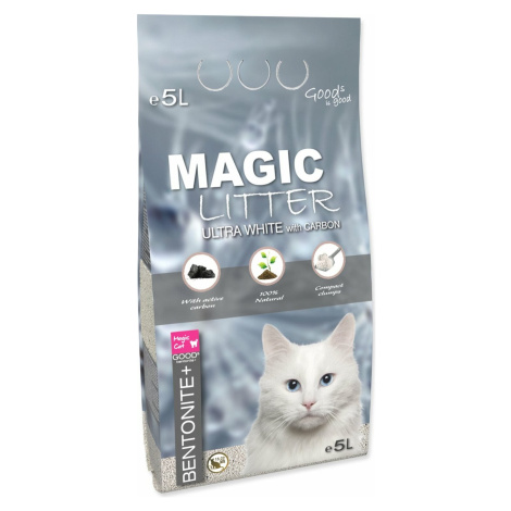 Podestýlka Magic Litter Bentonite Ultra White with Carbon 5L MAGIC CAT