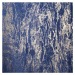 Dekorační závěs s řasící páskou MARMOR modrá 140x270 cm (cena za 1 kus) MyBestHome