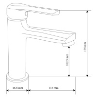 MEXEN/S Saber DF05 Set umyvadlové a vanové baterie s příslušenstvím, bílá 72103DF05-20