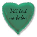 Personal Fóliový balón s textem - Tyrkysové srdce 45 cm