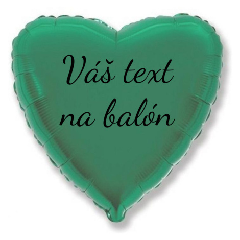 Personal Fóliový balón s textem - Tyrkysové srdce 45 cm
