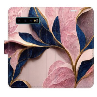 iSaprio flip pouzdro Pink Leaves pro Samsung Galaxy S10