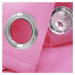 Dekorační závěs s kroužky COLOR 250 jasná růžová 140x250 cm (cena za 1 kus) MyBestHome