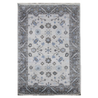 Diamond Carpets koberce Ručně vázaný kusový koberec Diamond DC-USHAK silver/black - 245x305 cm