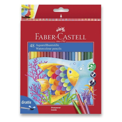 Akvarelové pastelky Faber-Castell 48 barev + štětec Faber-Castell