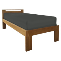 Oak´s Dubová postel Mono Klasik 4 cm masiv cink - 80x200 cm