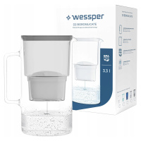 Skleněná filtrační konvice Wessper aquamax 3l 1x Filtr Wessper aquamax