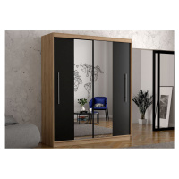 IDZ Šatní skříň Torino se zrcadlem Barva dřeva: Sonoma + Černá