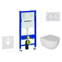 GEBERIT Duofix Set předstěnové instalace, klozetu Oudee a sedátka softclose, tlačítko Delta01, a