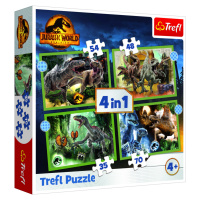 Trefl Puzzle Jurský svět: Nadvláda 4v1 (35,48,54,70 dílků)
