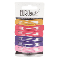 Eurostil 07455 Hair Clips Summer Colours - sponky "pukačky" barevné, 12ks