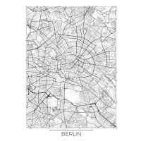 Mapa Berlin, Hubert Roguski, 30 × 40 cm