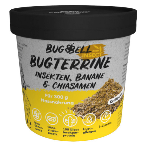 BugBell BugTerrine Adult s hmyzem, banánem a chia semínky - Výhodné balení: 8 x 100 g