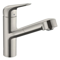 Dřezová baterie Hansgrohe Focus s vytahovací sprškou vzhled nerezu 71829800