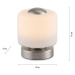 PAUL NEUHAUS LED stolní lampa stříbrná, kruhová, dotykový stmívač, nadčasový design 3000K