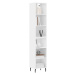 vidaXL Skříň highboard bílá s vysokým leskem 34,5x32,5x180 cm kompozit