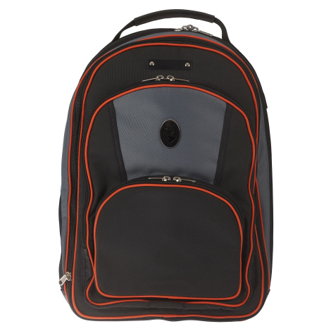 Marcus Bonna MB Backpack Bag, Black/Grey Nylon, Orange Piping, Bell Pr