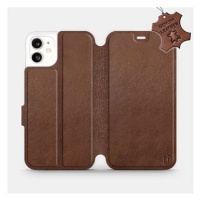 Flip pouzdro na mobil Apple iPhone 11 - Hnědé - kožené - Brown Leather