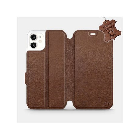 Flip pouzdro na mobil Apple iPhone 11 - Hnědé - kožené - Brown Leather