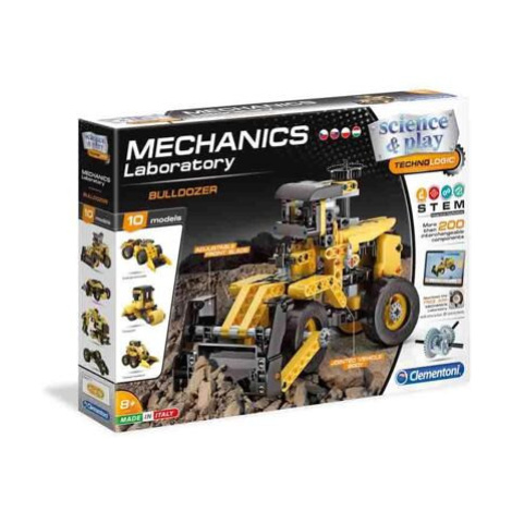 Clementoni Science & Play Mechanická laboratoř - Buldozer, 10 modelů, 200 dílků