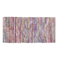 Různobarevný bavlněný koberec ve světlém odstínu 80x150 cm BARTIN, 57534