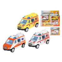 Mikro Trading Auto ambulance 8cm kov zpětný chod 3barvy