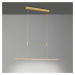 quitani Quitani LED závěsné svítidlo Tolu, délka 119 cm, mosaz