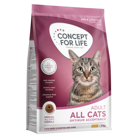 Concept for Life All Cats - granule pro dospělé kočky - Nová receptura: 3 kg