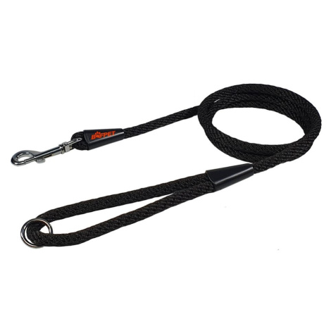 BAFPET Lanové vodítko SPIRÁLA 6mm - Černá - Černá - 6mm x 150cm 15206