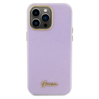 Zadní kryt Guess PU Glitter Full Wrapped pro iPhone 15 Pro Max, lilac