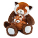 Plyšová panda s mláďátkem Red Panda Unicef Collection Doudou et Compagnie v dárkovém balení červ