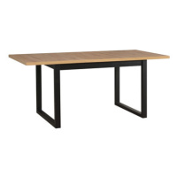 Rozkládací jídelní stůl IKON 3L - dub wotan/černé nohy