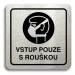 Accept Piktogram "vstup pouze s rouškou" (80 × 80 mm) (stříbrná tabulka - černý tisk)