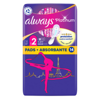 Always Platinum Super (Velikost 2) Hygienické Vložky S Křidélky 14 ks