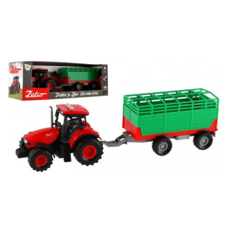 Traktor Zetor na setrvačník s vlekem, 36 cm Teddies