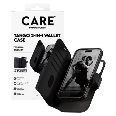 PanzerGlass® CARE Tango 2v1 Wallet pouzdro s MagSafe Apple iPhone 17 černé