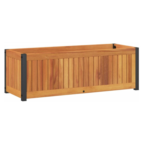 vidaXL Zahradní truhlík 80x30x27,5 cm masivní akáciové dřevo a ocel