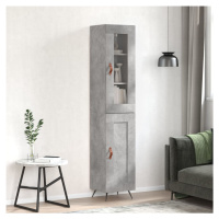 vidaXL Skříň highboard betonově šedá 34,5x34x180 cm kompozitní dřevo