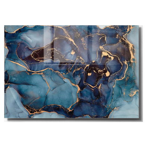 Skleněný obraz 100x70 cm Dark Marble – Wallity
