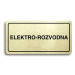 Accept Piktogram "ELEKTRO-ROZVODNA" (160 × 80 mm) (zlatá tabulka - černý tisk)