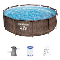 Bestway Bazén Steel Pro Max™ DELUXE SERIES™ s filtračním zařízením a schůdky, Ø 3,66 x 1 m