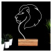 Hanah Home Kovová dekorace Lion 32 cm bílá
