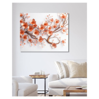 Obrazy na stěnu - Růžovo zlatý keř Rozměr: 40x50 cm, Rámování: vypnuté plátno na rám
