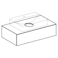 Geberit VariForm - Umyvadlová skříňka, 900x510x235 mm, 1 zásuvka a zápachová uzávěrka, lávová 50