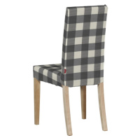 Dekoria Potah na židli IKEA  Harry, krátký, šedá kostka velká, židle Harry, Quadro, 136-13
