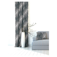 Závěs dekorační nebo látka, Fine Wawes, šedý, 150 cm