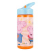 STOR - Plastová láhev s výsuvnou brčkem PEPPA PIG, 410ml, 41231