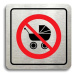Accept Piktogram "zákaz vstupu s kočárkem" (80 × 80 mm) (stříbrná tabulka - barevný tisk)